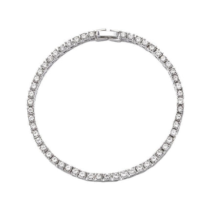 Hip hop 1row 2pcs vendendo bling cz iced out strass pulseira de zircônia cúbica pulseiras de cadeia de tênis para mulheres homens jóias - Viva Vista Store