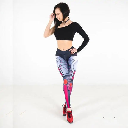 PureGem Cyberwomen Print Push-Up Fitness Leggings Upishoppy