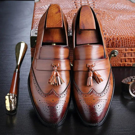 Classic Leather Tassel Loafers - Viva Vista Store