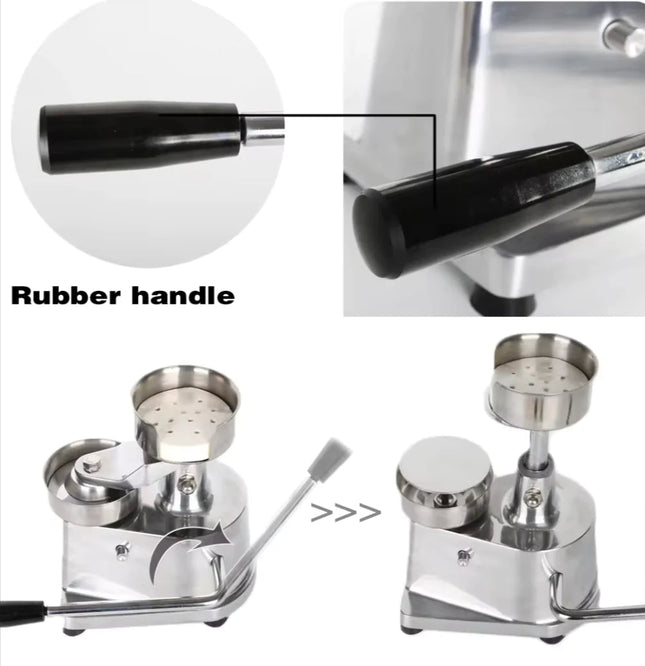 Manual Stainless Steel Hamburger Press - 100mm to 150mm Round Burger Patty Maker Upishoppy