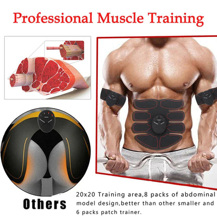 EMS Abdominal Muscle Toning Trainer ABS Stimulator Toner Fitness Binder Gym Belt Upishoppy