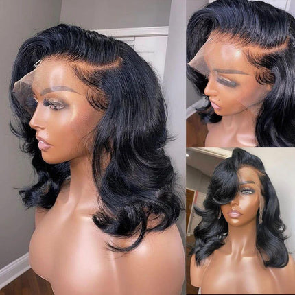 Women's Solid Color Transparent Lace Forehead Wig Dropshipman