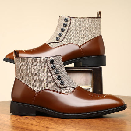 Men's Versatile British Leather Formal Business Shoes