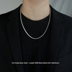 Flat snake bone chain