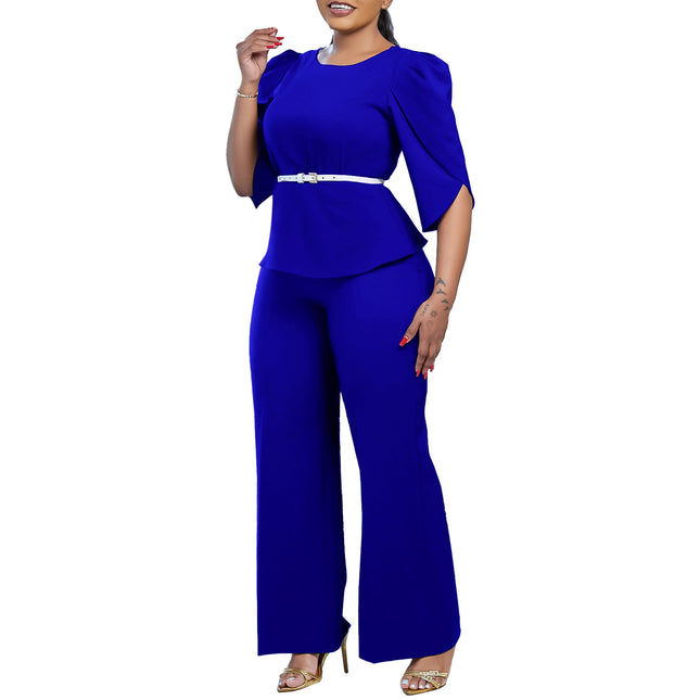 Top Wide Leg Pants Two-piece Set Suit