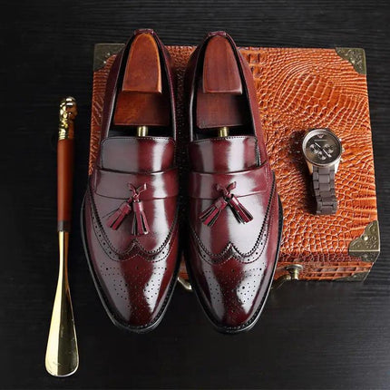 Classic Leather Tassel Loafers - Viva Vista Store