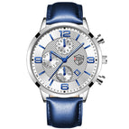 Blue Silver White