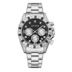 Silver with black and white