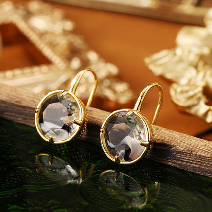 Exquisite Hollow Mesh Crystal Female Earrings Dropshipman