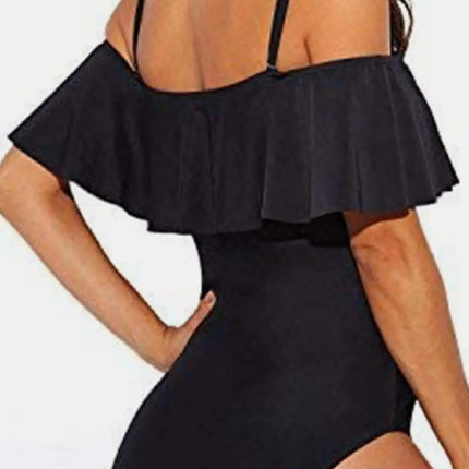 Spaghetti Strap Fold-Over One-Piece Swimsuit - Viva Vista Store