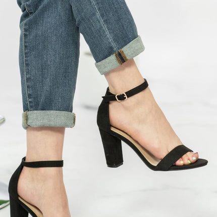 DDK New Heights Heeled Sandals in Black - Viva Vista Store