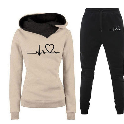 Woman Tracksuit Two Piece Set Winter Warm Hoodies+Pants Pullovers Sweatshirts Female Jogging Woman Clothing Sports Suit Outfits - Viva Vista Store