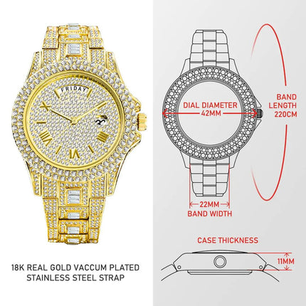 Men's Luxury Crystal Watches - Viva Vista Store