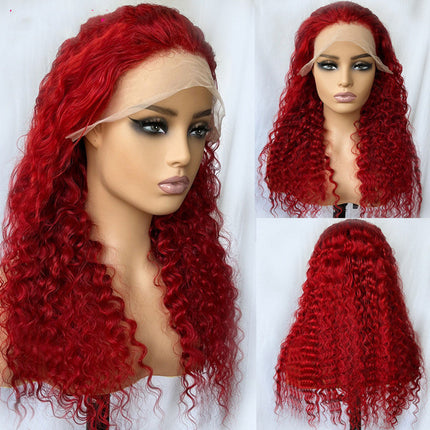 Red Deep Real Wave Human Hair Dropshipman