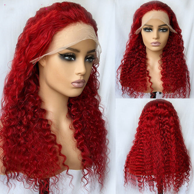 Red Deep Real Wave Human Hair Dropshipman