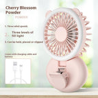 Ventilateur à pince pour lumière de remplissage rose