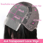 4x4 closure wig / 14inch