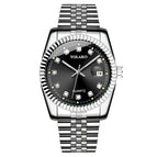 Black Plate Silver Strap