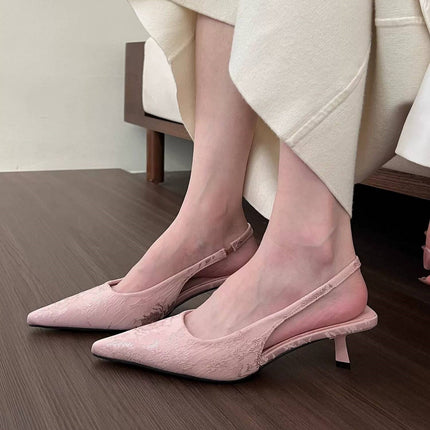 Tacones altos de gamuza para mujer, elegantes y a la moda.