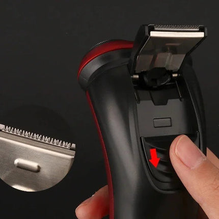 Men's Razor Rotary Waterproof Electric Shaver Pop-Up Trimmer Wet Dry Cordless Upishoppy