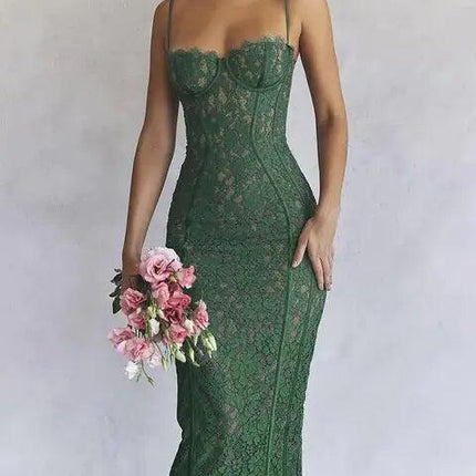 Green Elegant Sexy Mini Purple Dress - Viva Vista Store