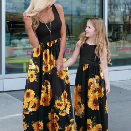 Girls Floral Tank Dress - Viva Vista Store