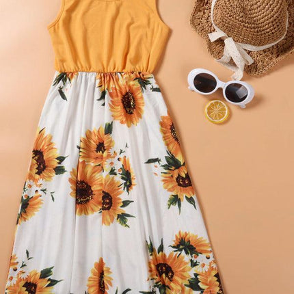 Girls Floral Tank Dress - Viva Vista Store