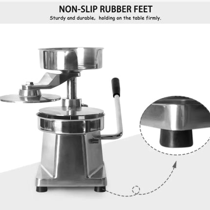 Manual Stainless Steel Hamburger Press - 100mm to 150mm Round Burger Patty Maker Upishoppy