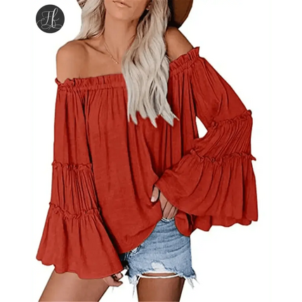 One Word Collar Casual Loose Top - Viva Vista Store