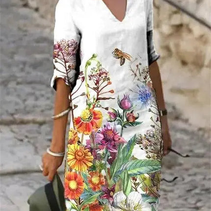 Large sizes dresses elegant women dresses fashion loose dresses ladies - Viva Vista Store