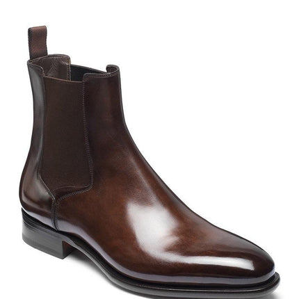 Microdeer Men New Fashion Pu Leather Slip-on Ankle Boots Pointed Toe Low Heel Shoes Male Casual Classic Retro Style Chelsea Boots TV809 - Viva Vista Store