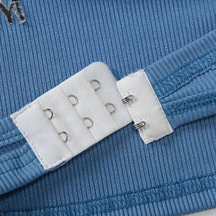 Solid Blue Long Sleeve Top Mini Skirt Set - Viva Vista Store