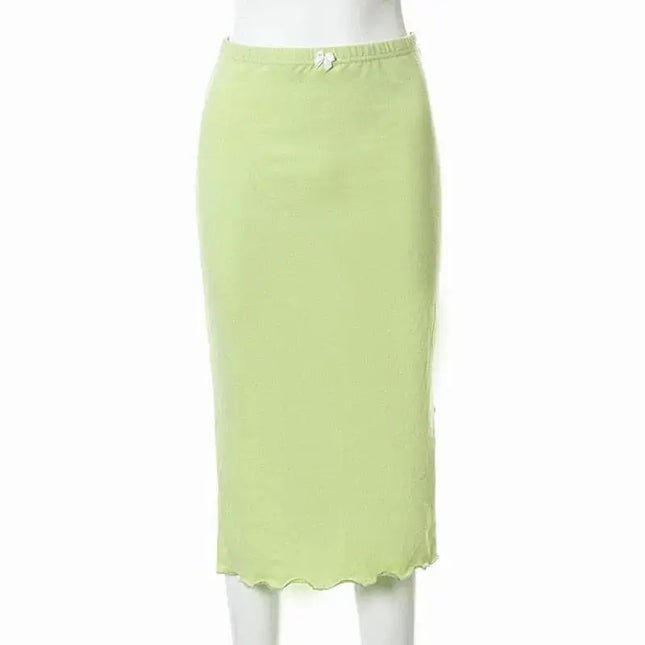 Y2K Fairycore Green Midi Skirt - Viva Vista Store