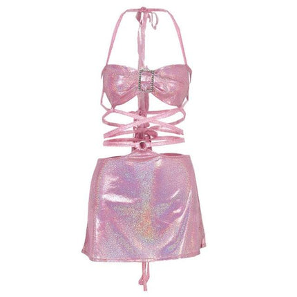 Glittery Pink Two Piece Set - Viva Vista Store