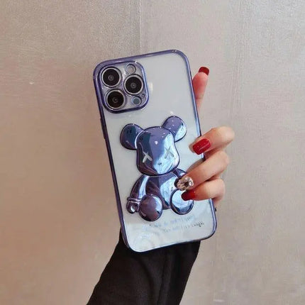 3D Do Nothing Live Longer Transparent Plating Phone Case - Viva Vista Store