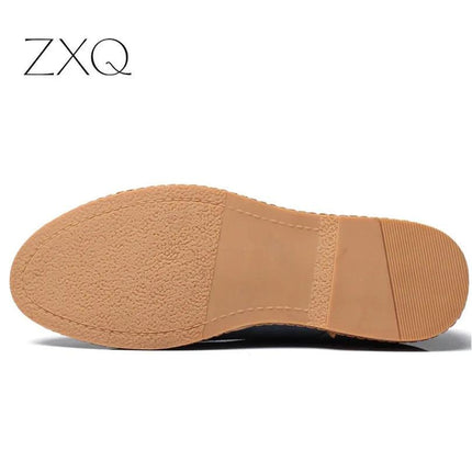 Suede Oxfords Men Leather Shoes - Viva Vista Store