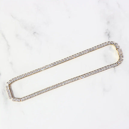 Square Cut Diamond Tennis Chain - Viva Vista Store