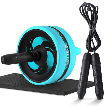 2-in-1 Ab Roller and Jump Rope Set with Mat - Noiseless Abdominal Wheel for Arm, Waist, Leg Exercises and Gym Fitness Upishoppy