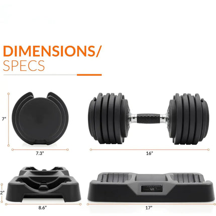 Adjustable Dumbbell with Rotating Handle for Weight Lifting and Fitness Upishoppy