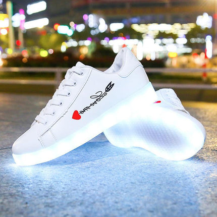 Factory direct sales new led luminous shoes luminous ghost walking shoes usb rechargeable strip light shoes casual sports board shoes foreign trade - Viva Vista Store