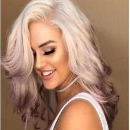 Gradient lilac long straight hair - Viva Vista Store