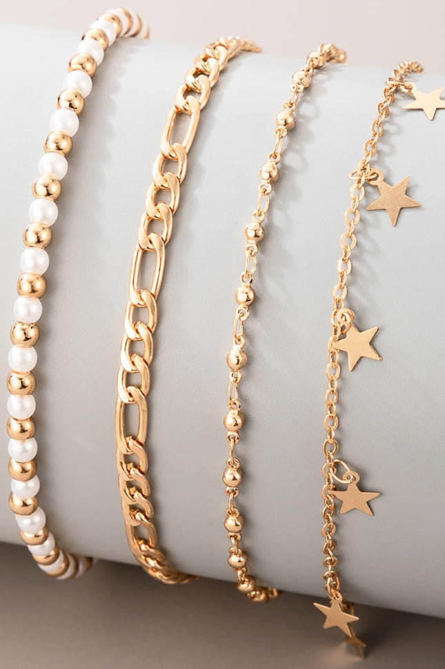 4-Piece Anklet Bracelet - Viva Vista Store