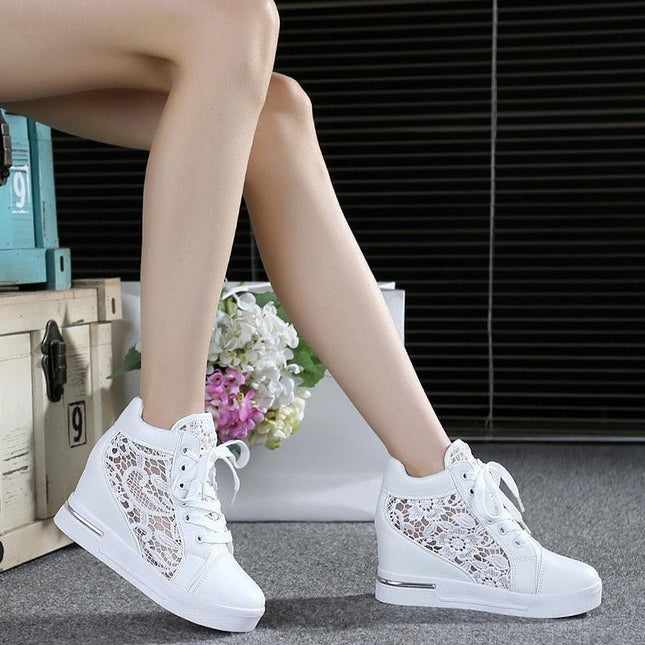Thick Heel Breathable Sneakers - Viva Vista Store