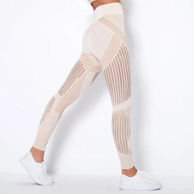 FITTOO Seamless Leggings for Fitness Hollow Out High Waist Workout Gym Sport Leggings Women Push up Leggins Female Pants - Viva Vista Store