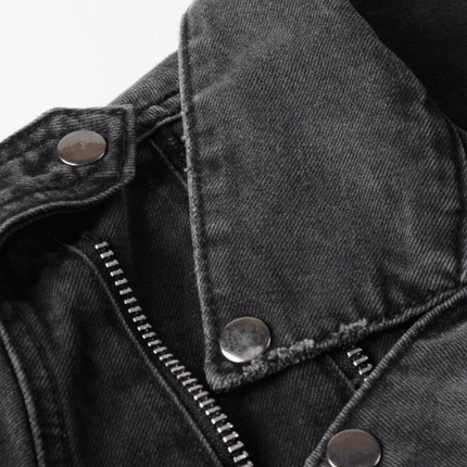 Denim jacket black denim jacket - Viva Vista Store