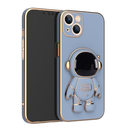 Electroplated astronaut folding stand case For iphone 11 12 13 Pro Max 14 pro x xr xs 7 8plus Glass Camera protector film cover - Viva Vista Store