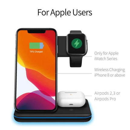 Wireless Charger Stand 15W Qi Fast Charging Dock Station for Apple Watch iWatch 7 AirPods Pro 2 For iPhone 13 12 XS XR X 8 Z5A - Viva Vista Store