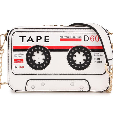 Cartoon Tape Shape Small Crossbody Bag Women Purses and Handbags Fashion Shoulder Chain Bag 2021 Girls Clutch Bag Pu Leather - Viva Vista Store