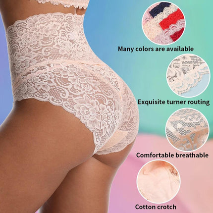 Lace panties women panties High waist Plus Size female sexy underwear Butt Lift Lingerie Seamless briefs Underpants breech - Viva Vista Store