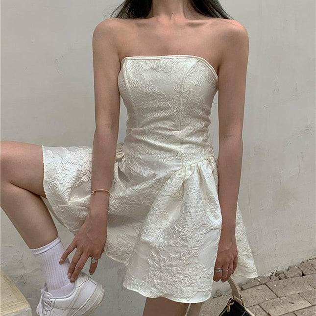 Elegant Corset Solid Mini Dress - Viva Vista Store